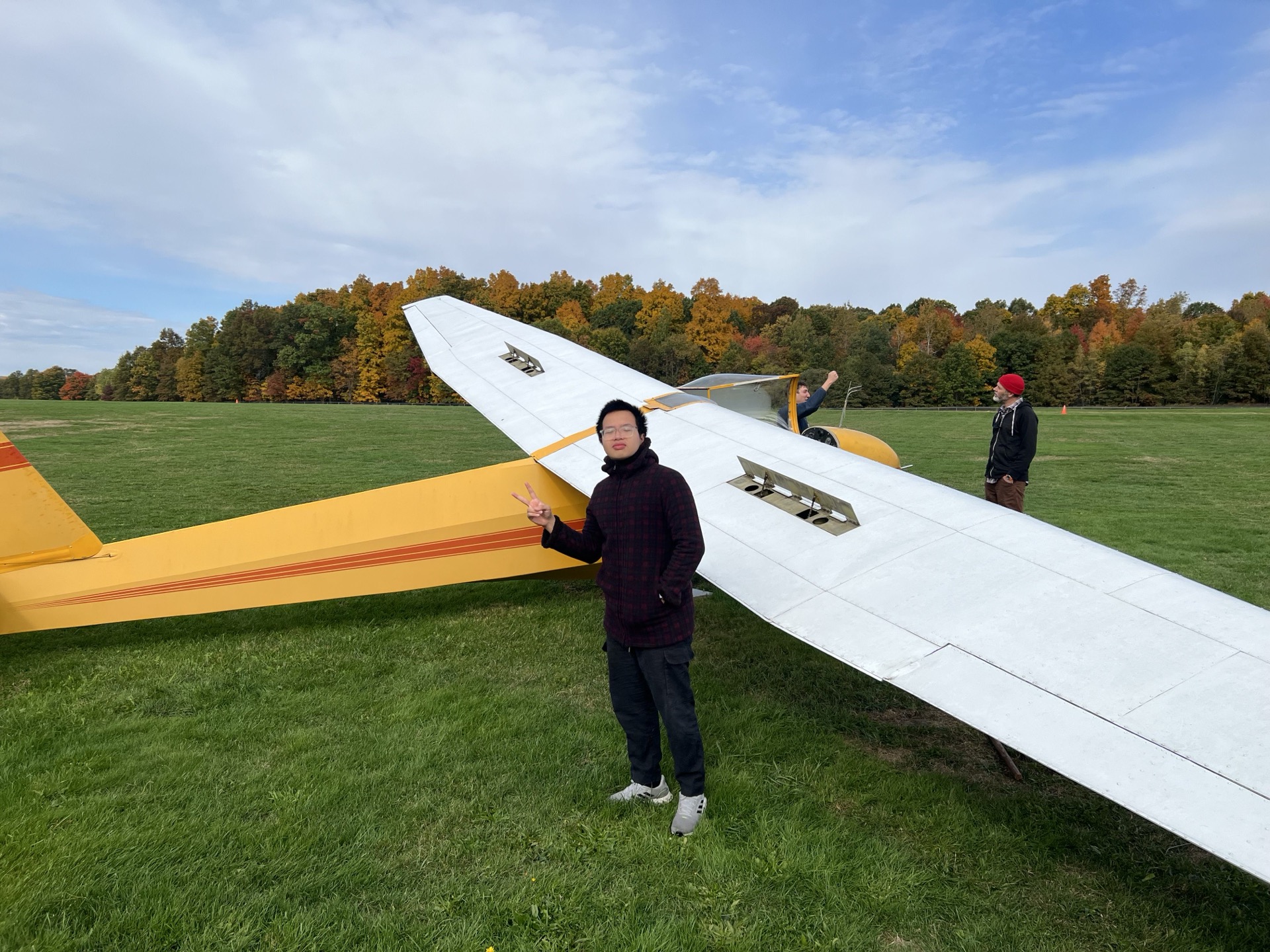 Club member enjoying a scenic flight trip