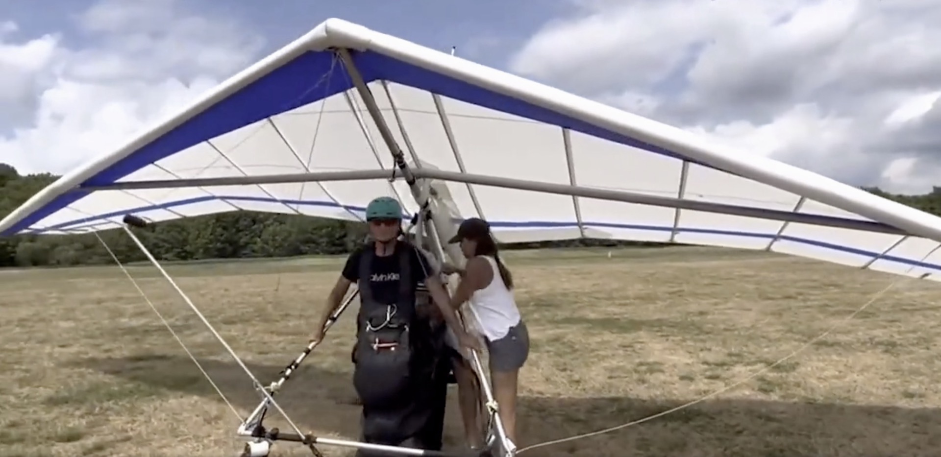 Glider activity scene at the airfield