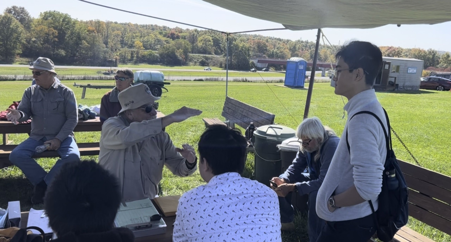 Glider activity moment captured during an outdoor event