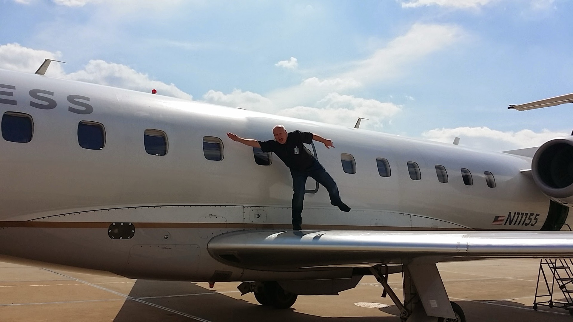 An aspiring aviator excited about learning to fly